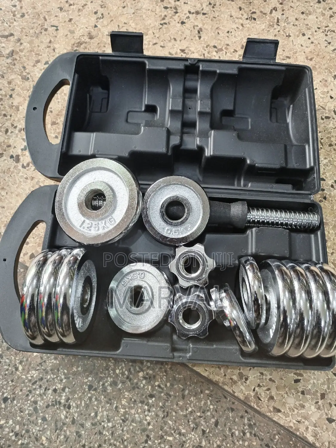 Chrome Adjustable Dumbbell Set - 15kg