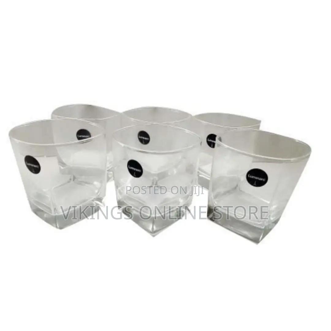 Luminarc 6 Pieces Whisky Glasses With Hexagonal Shape-