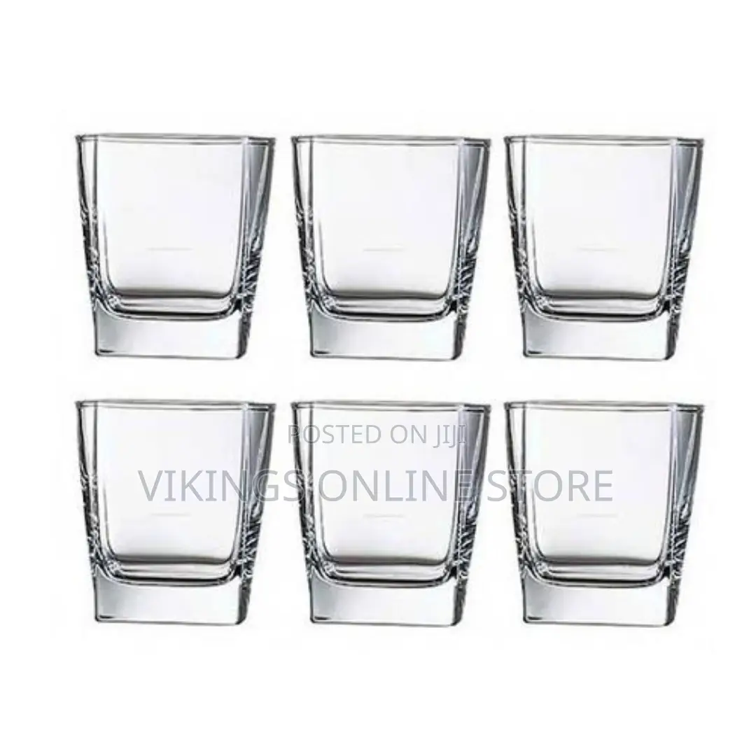 Luminarc 6 Pieces Whisky Glasses With Hexagonal Shape-