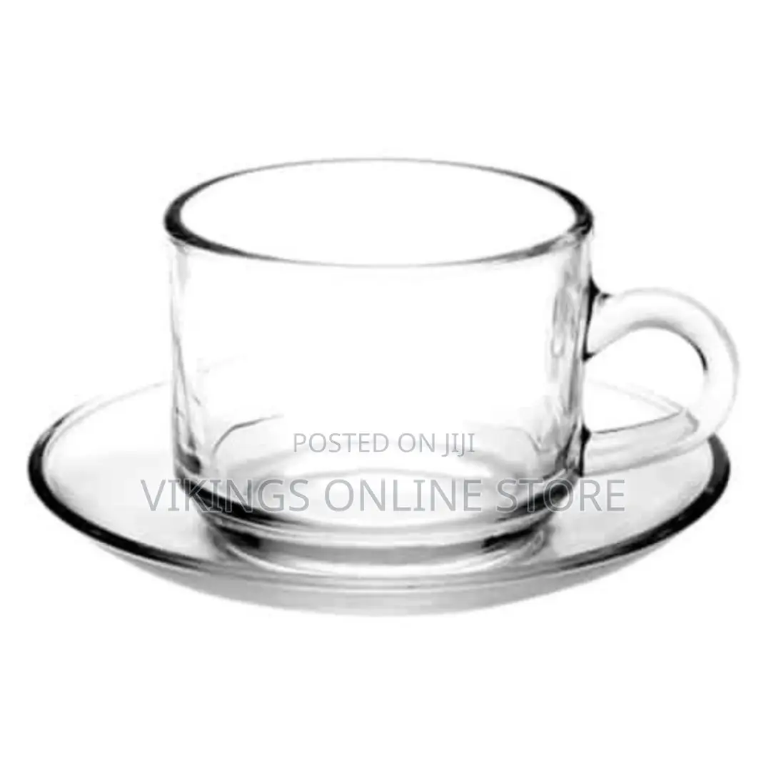 Luminarc 6 Pieces of Cups and 6 Saucers -Colourless