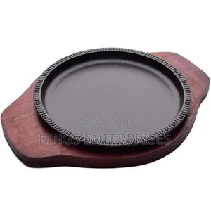 Cast Iron Round Serving Sizzling Plates