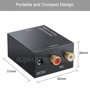 Digital to Analog Audio Converter Optical Fiber