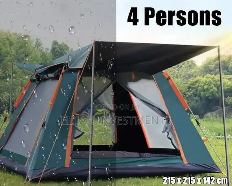 4 People Heavy-Duty Automatic Camping Tent