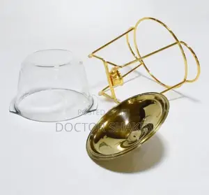 4L Glass Golden Silver Duffet Caffing Dish