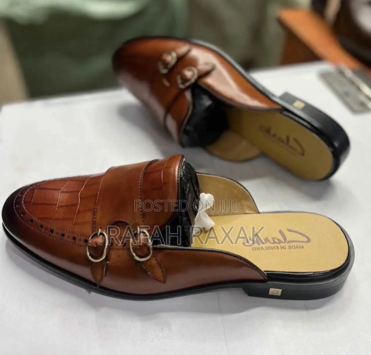 Original Men’S Brown Clarks Luxury Mules Half Shoes