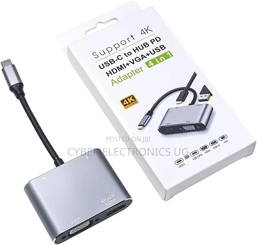 Type C Hub to HDMI VGA Adapter With USB 3.0