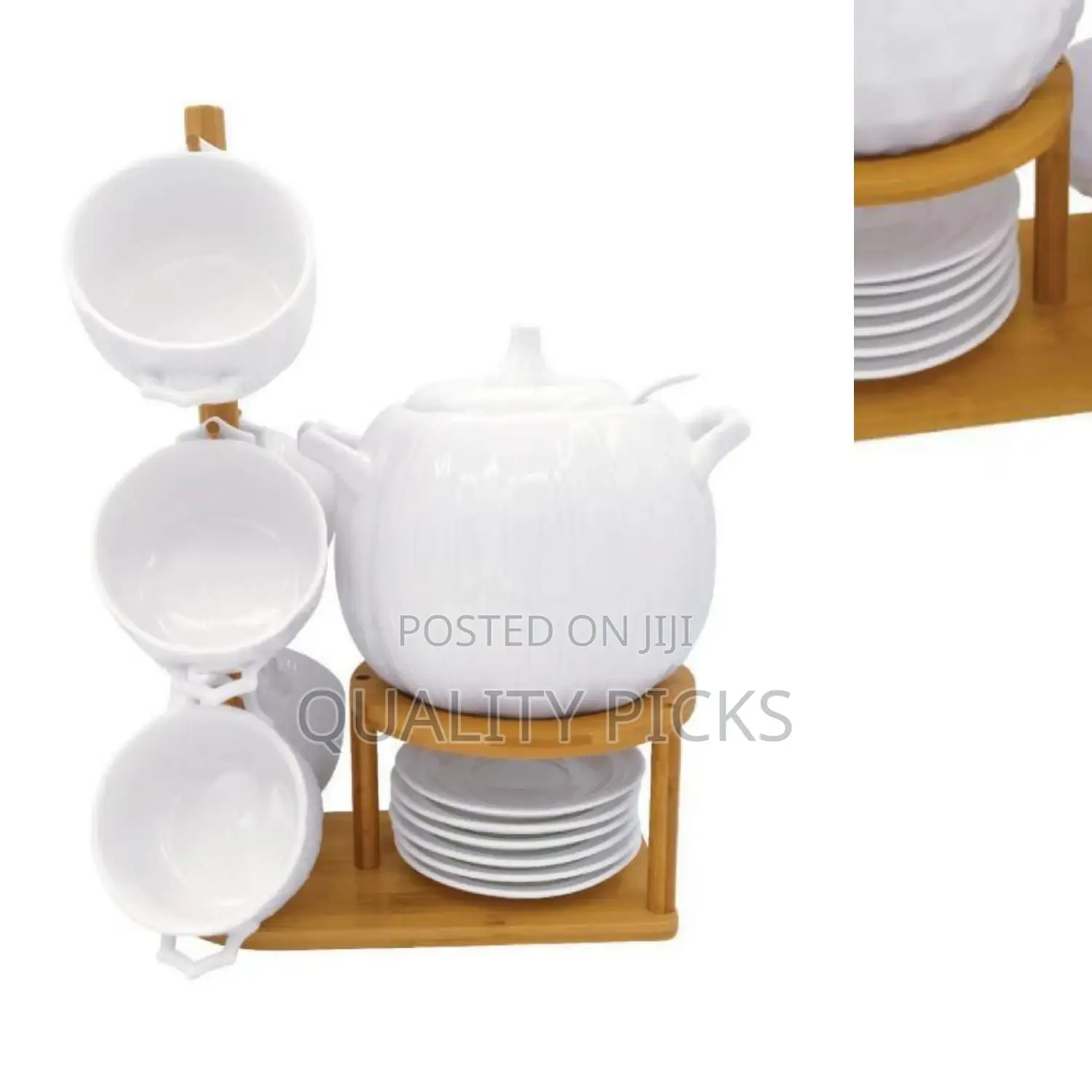 Teapot Set With Wooden Stand