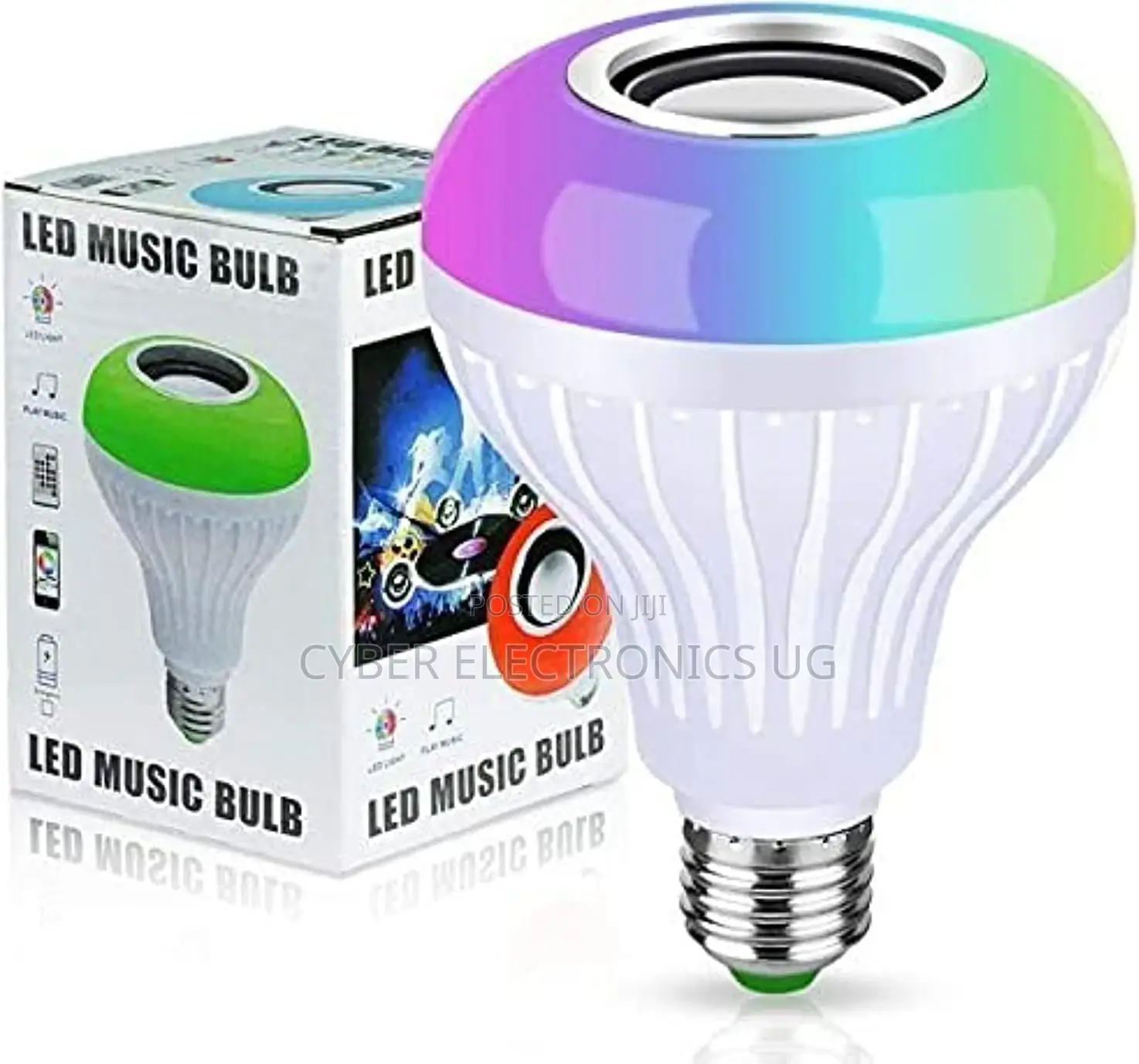 Multicolored LED Light Bulb With Smart Bluetooth Speakers
