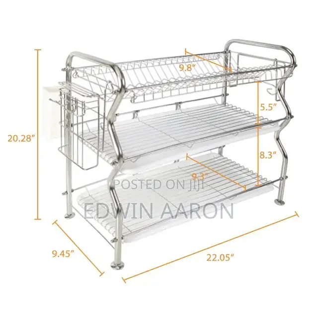 3 Layers Stainless Steel Dish Rack