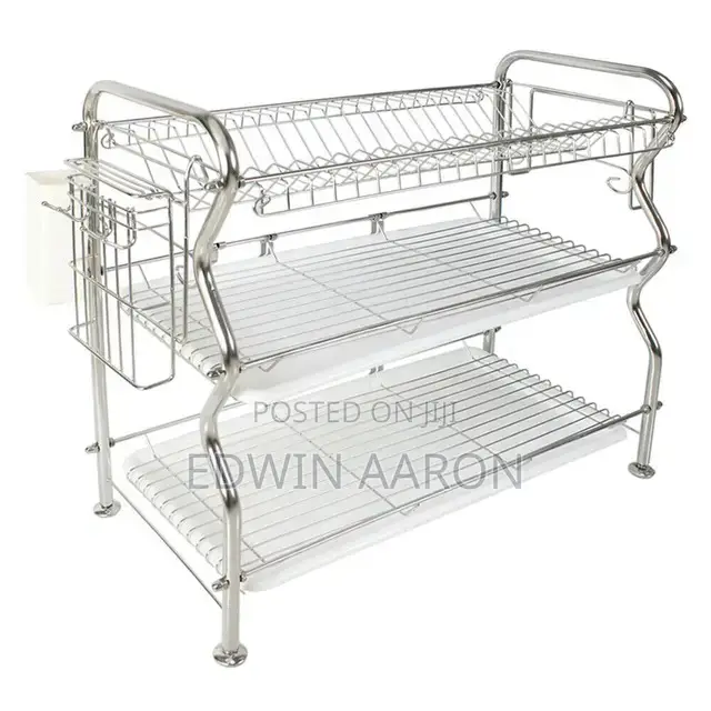 3 Layers Stainless Steel Dish Rack