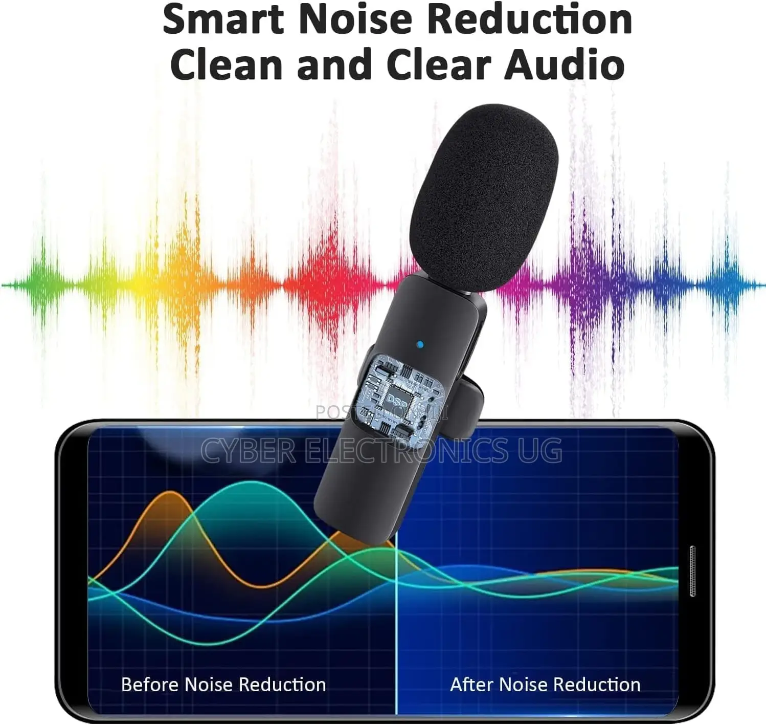 Professional Wireless Lavalier Lapel Microphone for Android