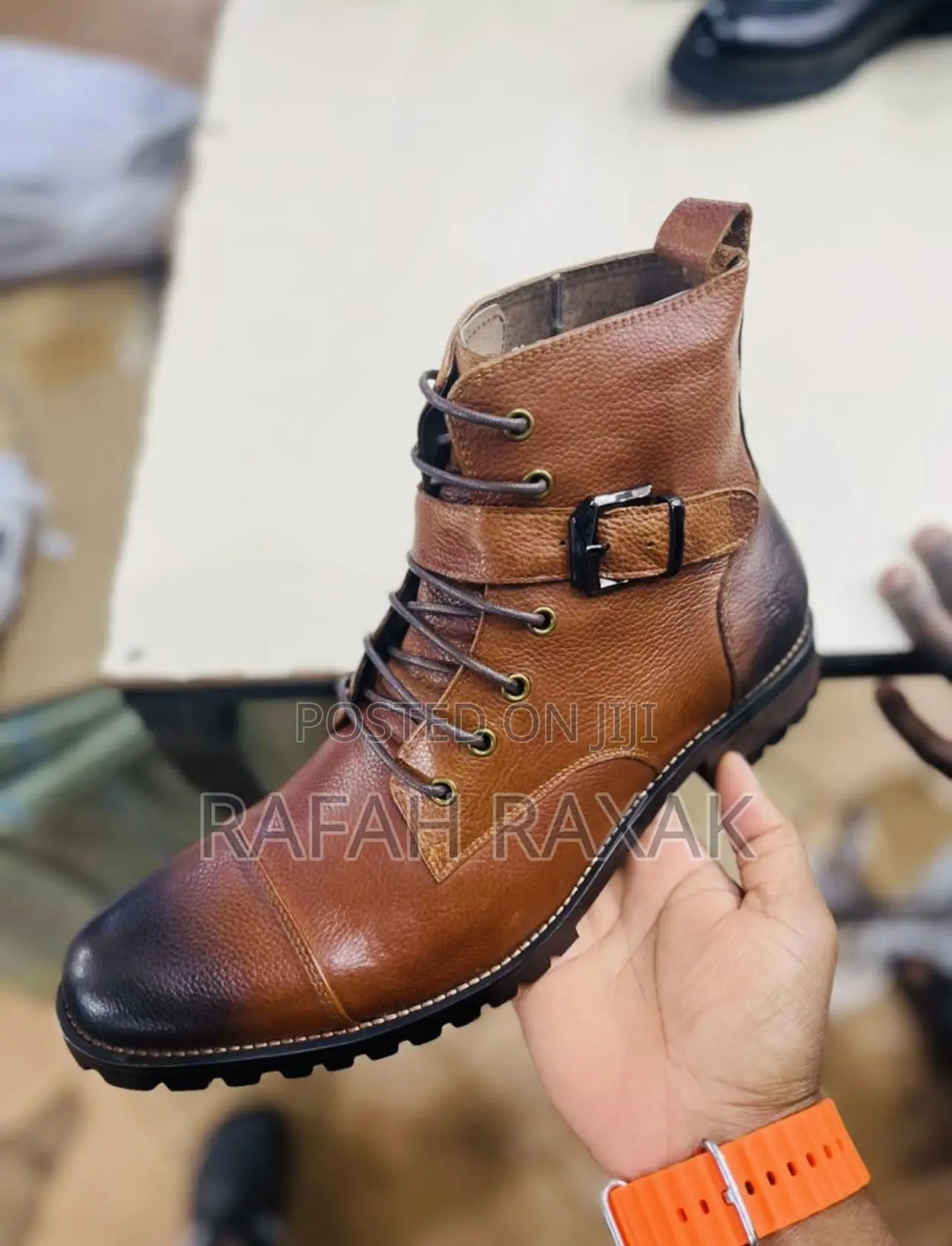 Original Brown Timberland Leather High Top Boots