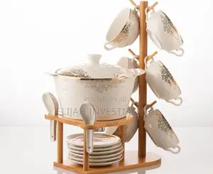 6 Pc Ceramic Soup Dinner Set