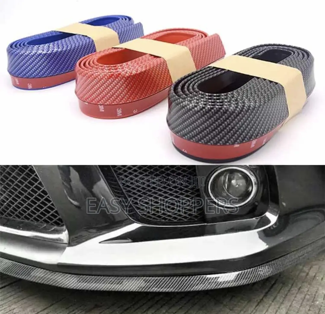 Front/Rear Car Bumper/Side Skirt Lip Carbon Fiber Protector