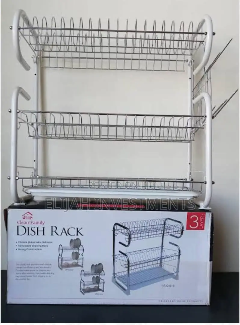 3 Tier Stainless Steel Dish Draining/Drying Rack