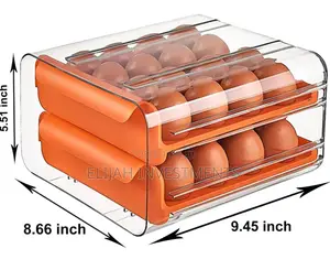 Double Drawer Egg Box Organizer