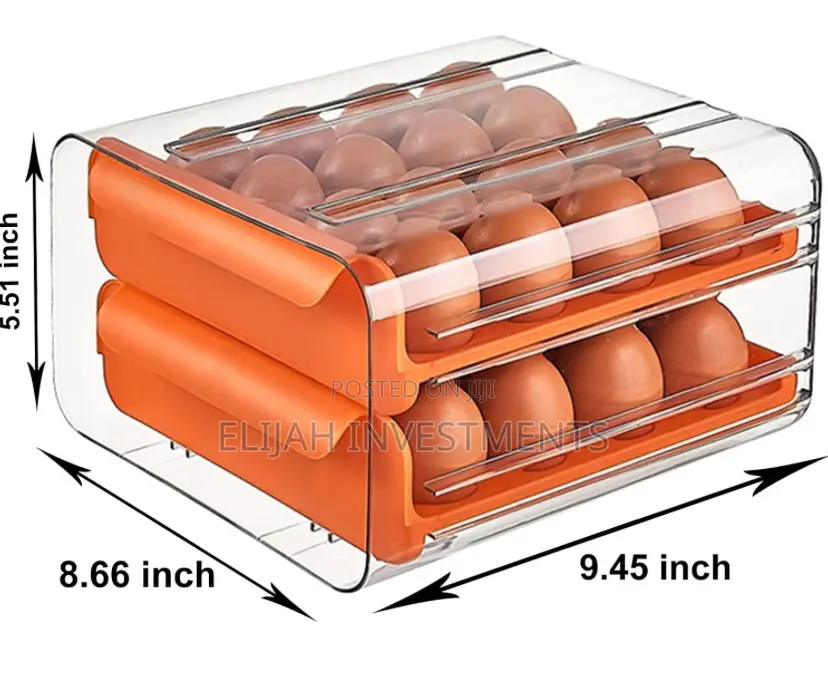 Double Drawer Egg Box Organizer