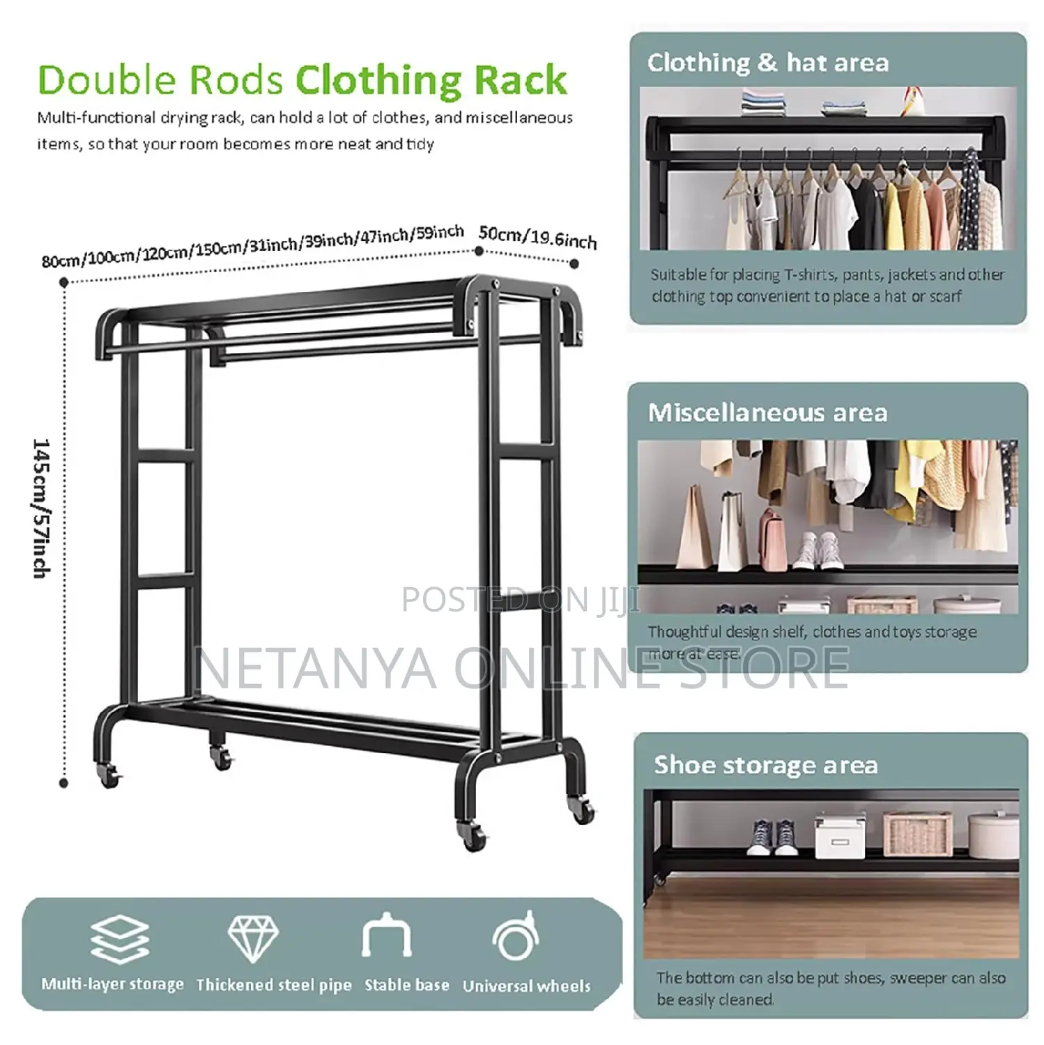 Large Capacity Clothes Rack