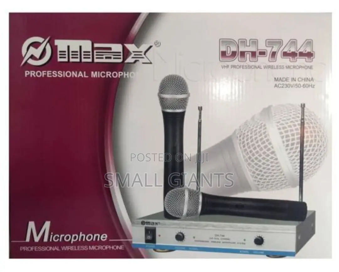 Max Dual Professional Wireless Microphone - Black,Silver