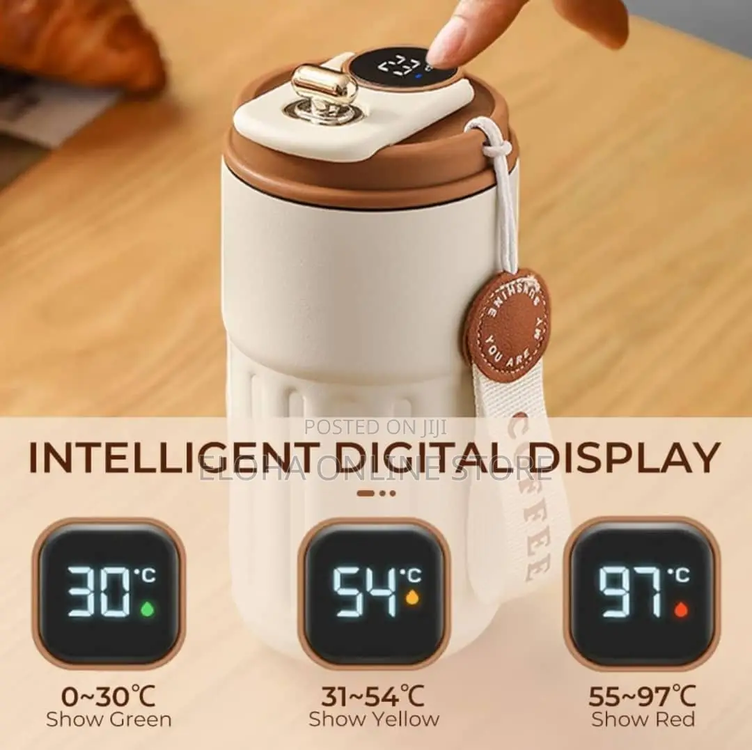 Smart Coffee Thermos Cup With Temperature Display