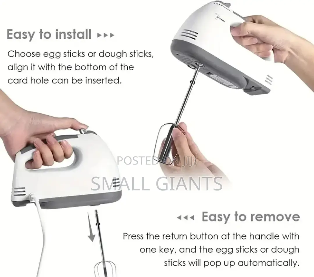 Electric Hand Mixer for Cake - White