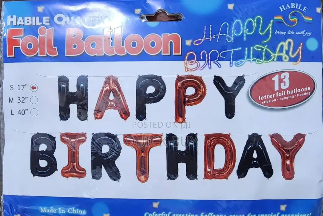 17" Happy Birthday Foil Balloons