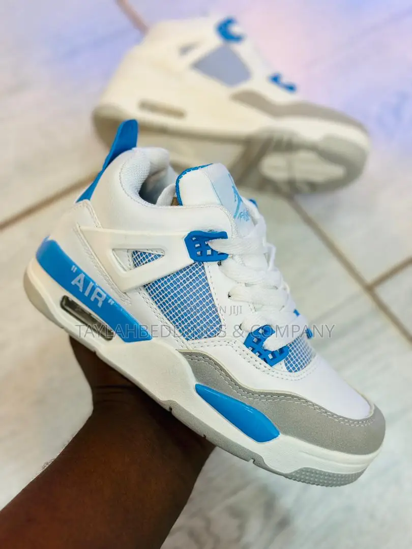 Kid's Air Jordan 4 Retro Blue Shoes