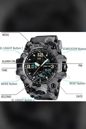 G-Shock Digital and Analogue Watch Gray Camouflage
