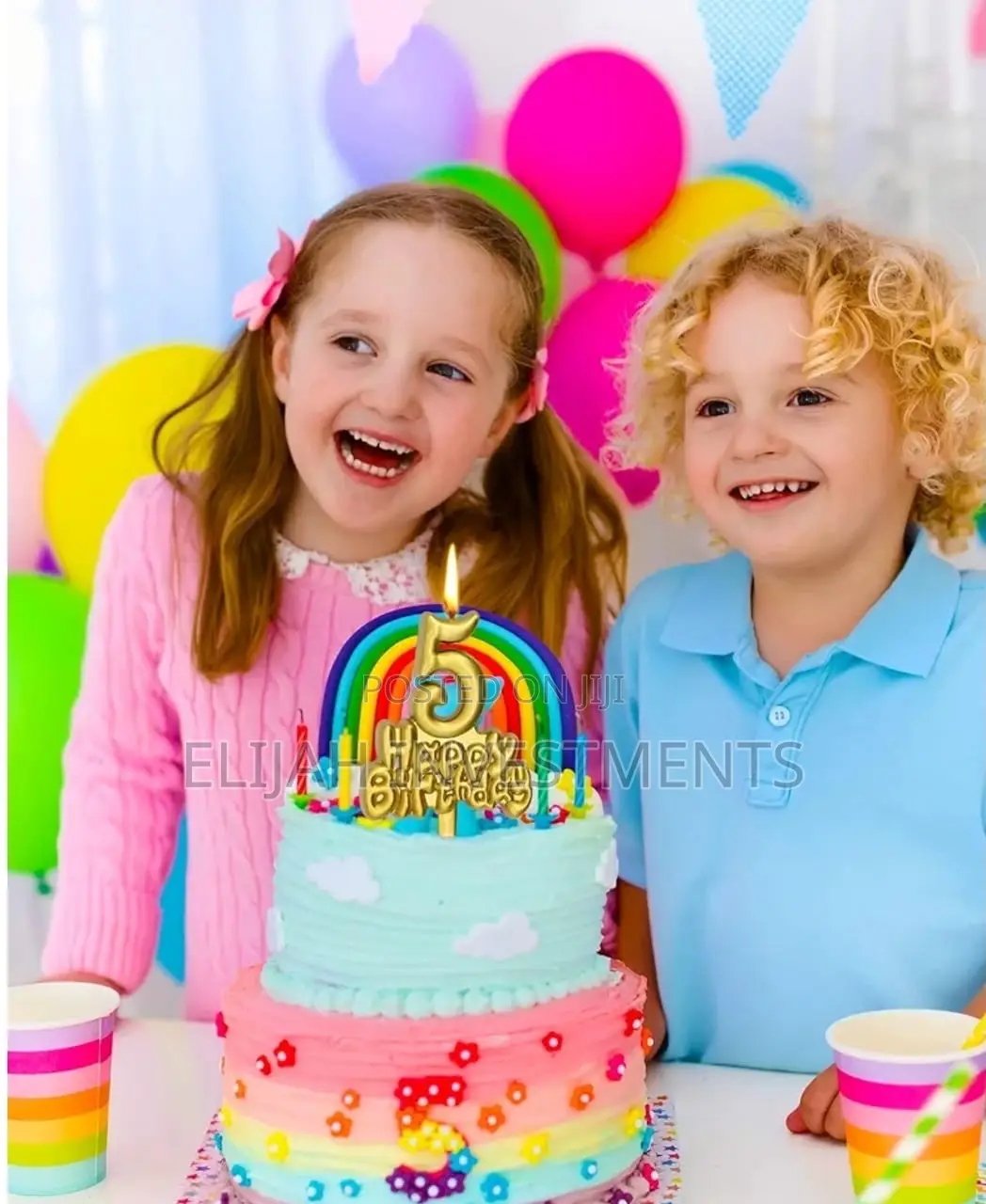 Happy Birthday Gold Number Candle