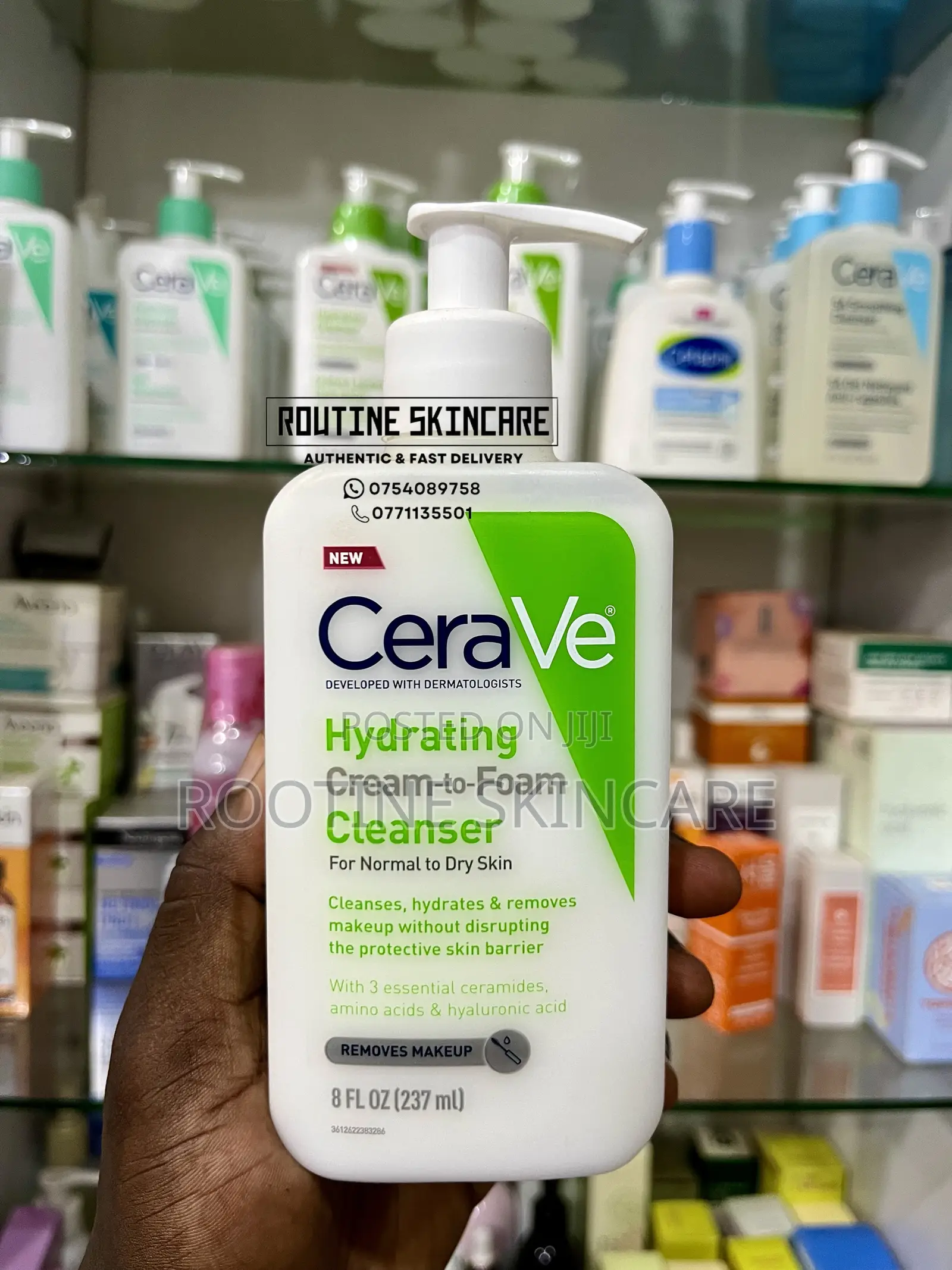 Cerave Hydrating Cream to Foam Cleanser