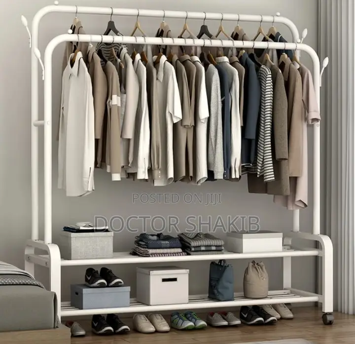 Simple Wardrobe Double Pole Clothes Rack/ Hanger