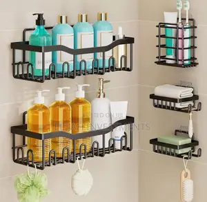5pcs No Drill Kitchen or Bathroom Organizer
