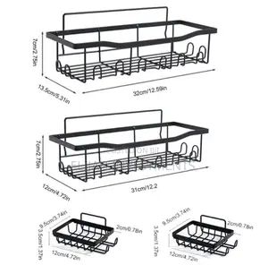 5pcs No Drill Kitchen or Bathroom Organizer