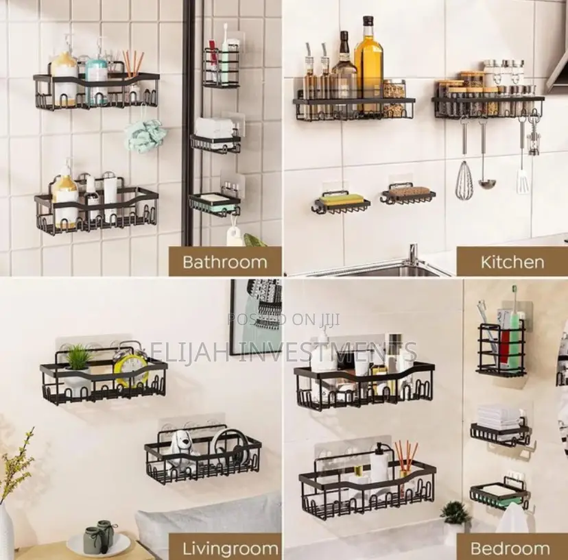 5pcs No Drill Kitchen or Bathroom Organizer