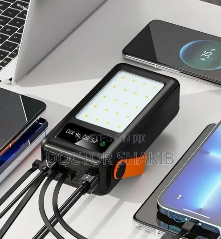 Large Capacity Fast Charging Power Bank With Cables