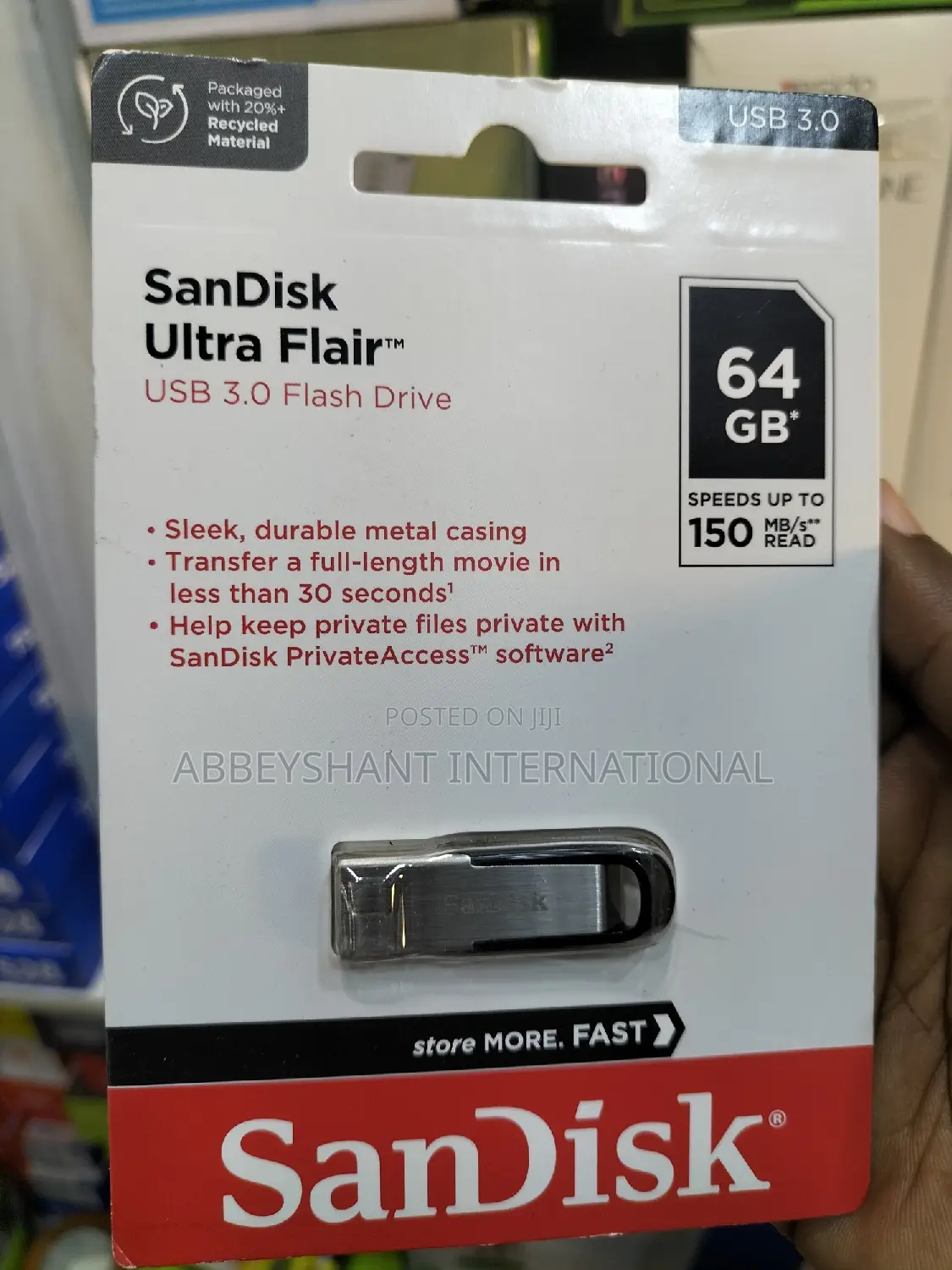 64gb Flash Sandisk Ultra Flair 64gb Usb 3.0 Flash Drive