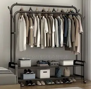 Simple Wardrobe Double Pole Clothes Rack