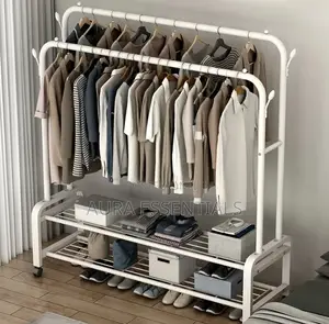 Simple Wardrobe Double Pole Clothes Rack