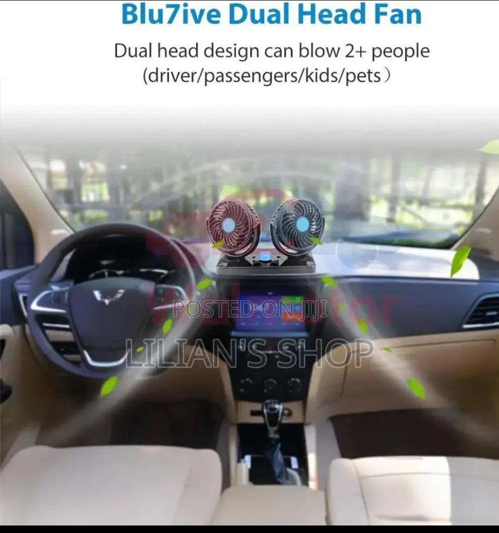 Single 12V Car Dashboard Fan