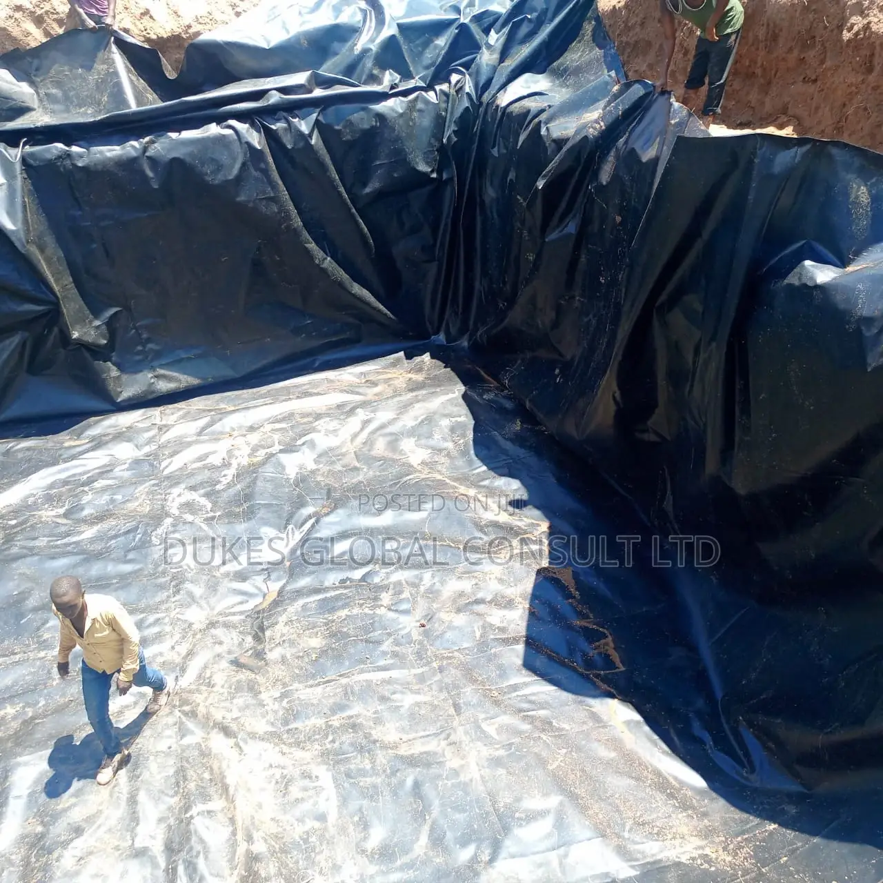 Damliner and Tarpaulin for Water Harvest