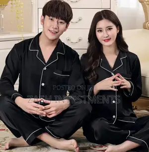 Photo - Sleepwear Silk Satin Pajamas