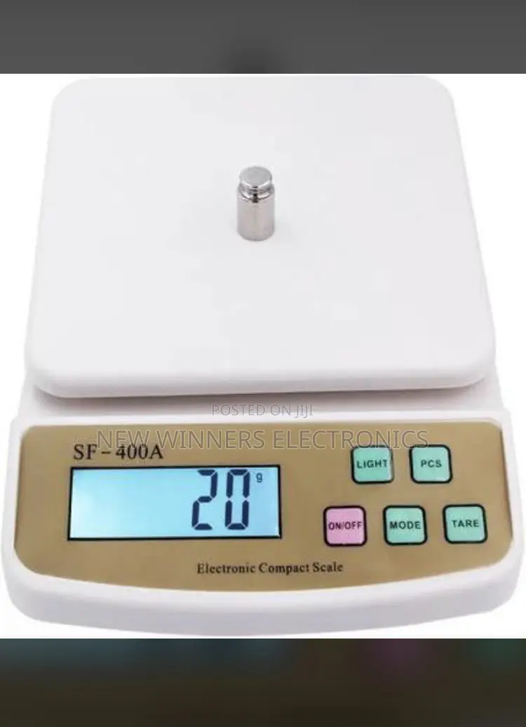 White Digital Kitchen Weighing Scale