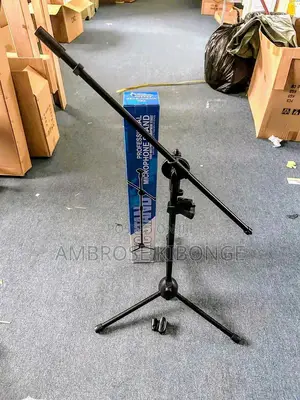 Durable Mic Support + 2 Clip Holders Stage Microphone Stands