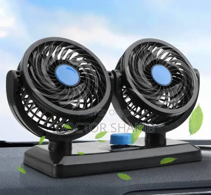 Strong Double Handheld Dashboard Vehicle Fan
