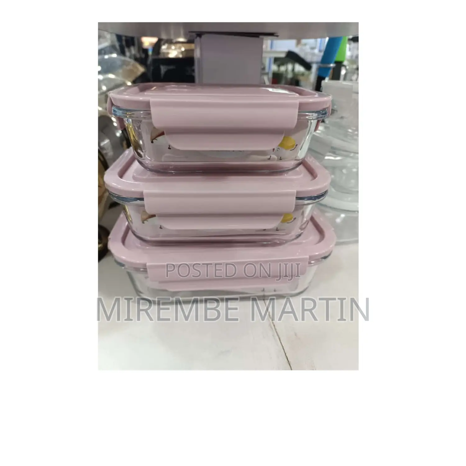 3pcs Glass Food Storage Containers.