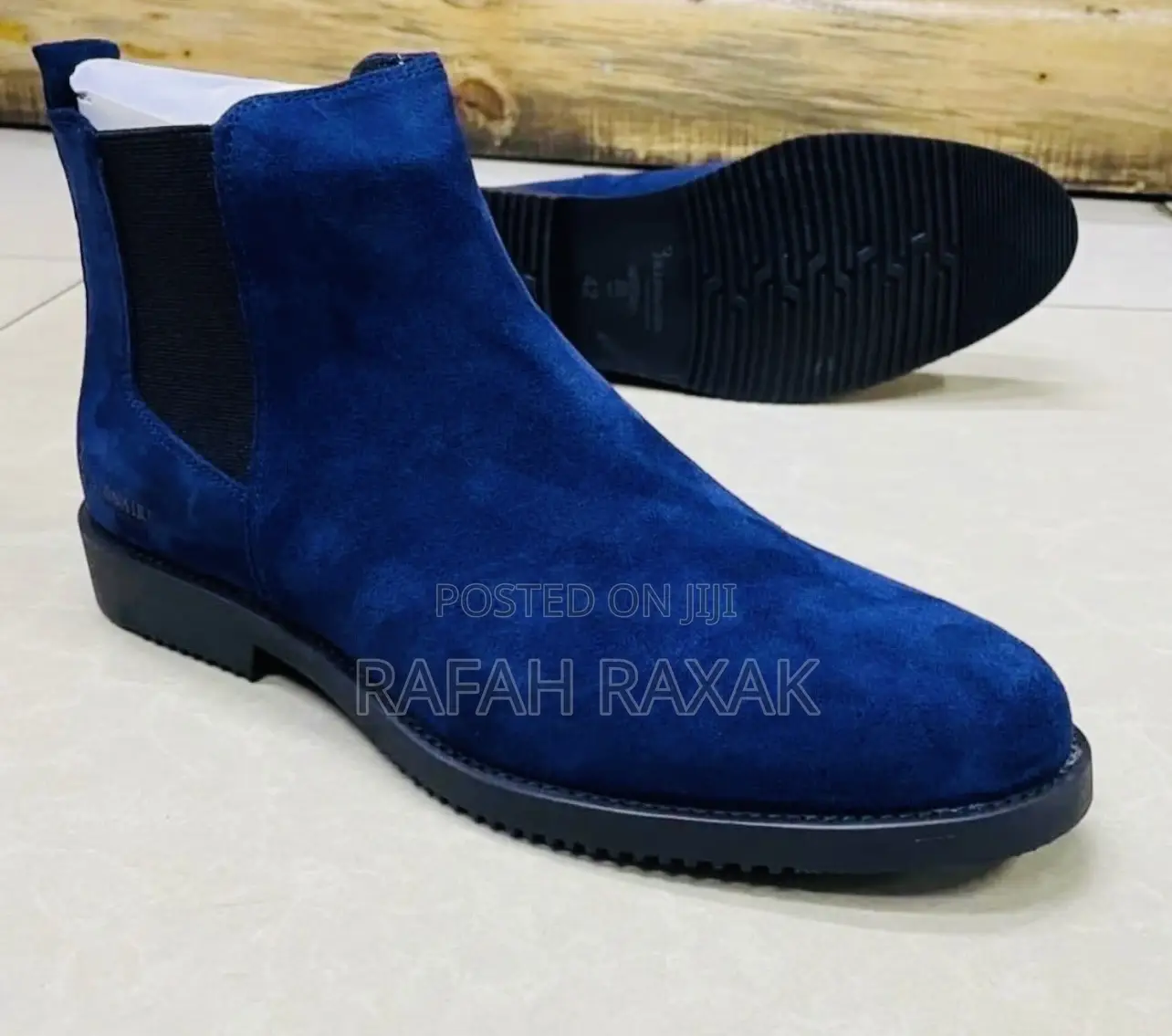 Original Men’S Blue Suede Chelsea Boots