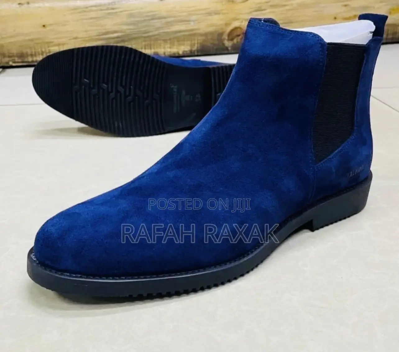 Original Men’S Blue Suede Chelsea Boots