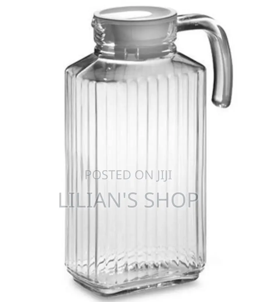 1.5litres Lined Glass Juice ) Water Jug Colourless