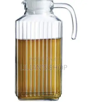 1.5litres Lined Glass Juice ) Water Jug Colourless