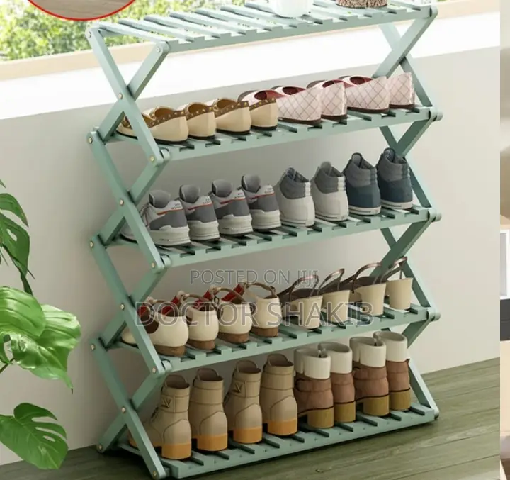 New Foldable Bamboo or Wooden Shoe Rack